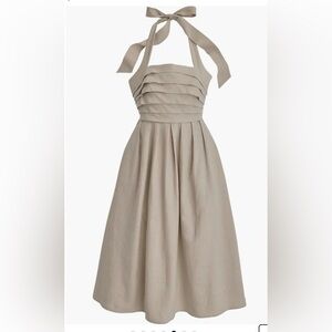 NWT Donna Karan New York Elegant Halter Neck Pleated Dress